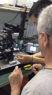Customer buy PLC splitter production line and doing skill training in our workshop