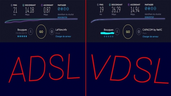 VDSL2+ is faster than ADSL  VDSL2+ is faster than ADSL