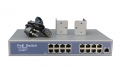 17 Port Rack-mount & Gigabit Up-link POE Power Supply Switch