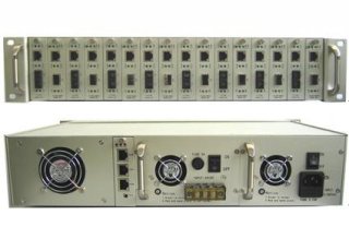 2.5U 16 Slots 10/100M and 10/100/1000M card type Snmp Managed Fiber Media Converter Rack Chassis