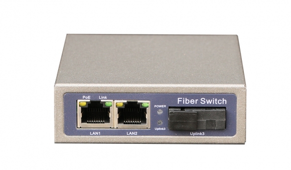 2 Port PoE + 1 Port SC Fiber POE Switch
