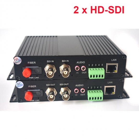 2 SDI Over Fiber Optic Extenders RS485 Ethernet Audio 2 SDI Over Fiber Optic Extenders RS485 Ethernet Audio