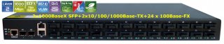 24 Fiber Port &2GE Fiber&2/4 UTP lan port Fiber optic ethernet switch ，Fiber Media Converter