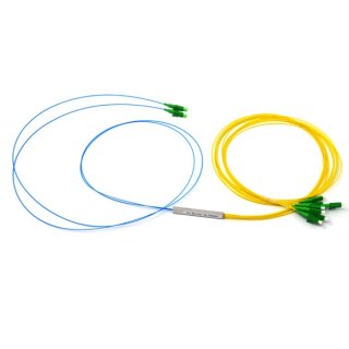 2x8 Fiber Optic Splitter With Steel Tube,0.9mm G657A Fiber LC/APC