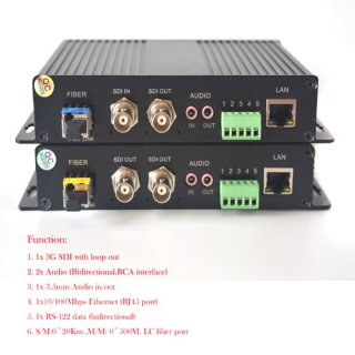 3G HD-SDI Over Fiber Optic Converter Extender