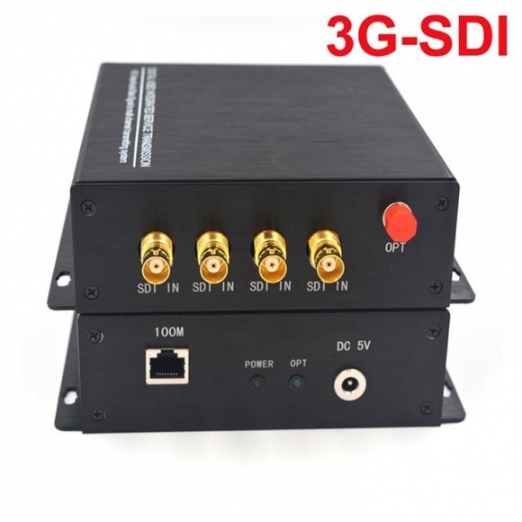 4 Channels 3G SDI To Fiber Optic Media Converters 4 Channels 3G SDI To Fiber Optic Media Converters
