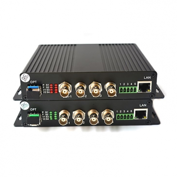 4 HD-SDI Over Fiber Optic Extenders 20Km