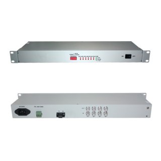 4E1 PDH Fiber Optical Multiplexers Singlemode Dual Fiber 20KM 19 Inch Rack