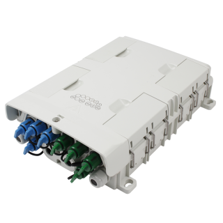 8 port Indoor / Outdoor Wall / Pole Mounted FTTH Optical Fiber Splitter Distribution Box with Waterproof Fast Connection