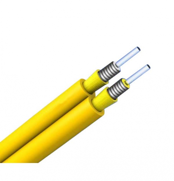 Duplex ZipCord Fiber Armored Fiber Optic Cable