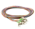 FC/APC 12 Fiber SM Multi Color Fiber Optic Pigtails, 3 Meters