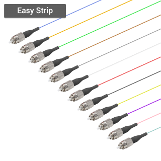 FC/UPC 12 Fiber Pigtail|Multi Mode G651.OM4|0.9mm