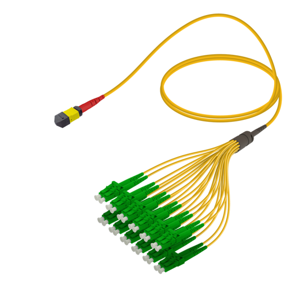 Female MTP Elite to LC/APC Fanout|Base-24|Single Mode G657.A2|3.0/1.8mm