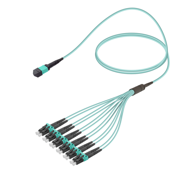 Female MTP Elite to LC/UPC Fanout|Base-12|Multi Mode G651.OM3|3.0/1.8mm Female MTP Elite to LC/UPC Fanout|Base-12|Multi Mode G651.OM3|3.0/1.8mm