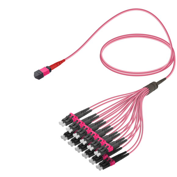 Female MTP Elite to LC/UPC Fanout|Base-24|Multi Mode G651.OM4|3.0/1.8mm Female MTP Elite to LC/UPC Fanout|Base-24|Multi Mode G651.OM4|3.0/1.8mm