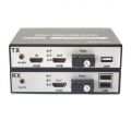 HDMI over Fiber Extender Loop Out KVM USB Video Audio