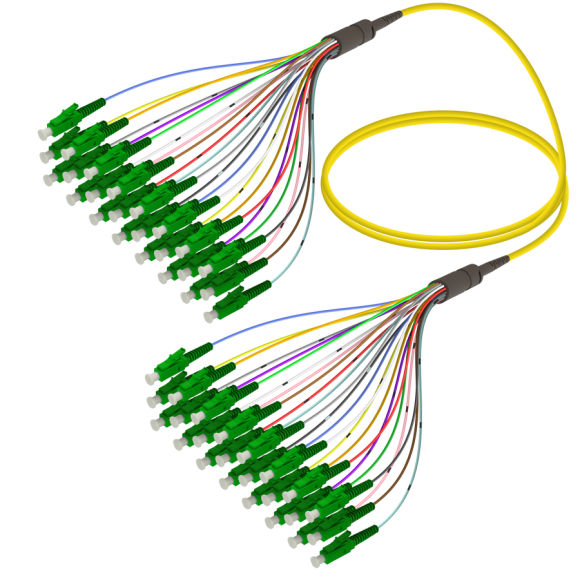 LC/APC-LC/APC|24 Fibers Fanout|Single Mode G657.A2|3.0/0.9mm