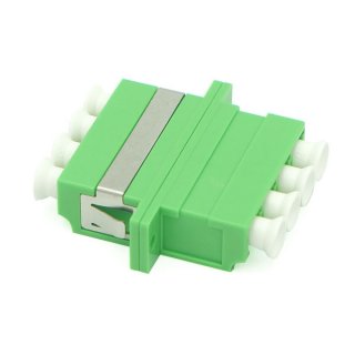 LC/APC Singlemode Quadruple Symmetrical Fiber Optic Adapter