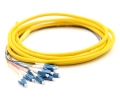 LC Jacketed 12Pk SM Yellow Jacketed Fiber Pigtails, 3 Meters