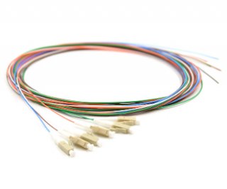 LC Pigtail 6 Fiber MM50 10Gb OM3 Multi Color, 3 Meters
