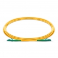 LC To LC APC Simplex Single Mode OS2 9/125 Fiber Patch Cord
