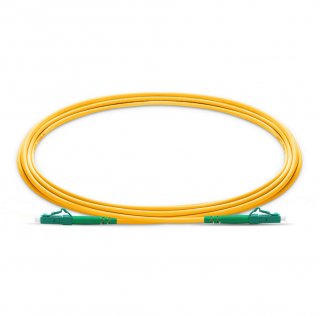 LC To LC APC Simplex Single Mode OS2 9/125 Fiber Patch Cord