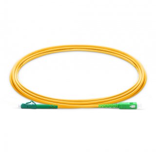 LC To SC APC Simplex Single Mode OS2 9/125 Fiber Patch Cord