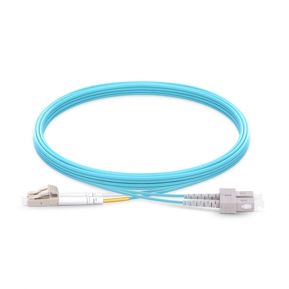 LC To SC UPC Duplex Multimode OM4 50/125 Fiber Patch Cord