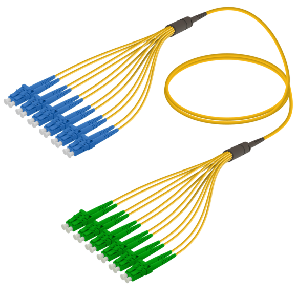 LC/UPC-LC/APC|12 Fibers Fanout|Single Mode G657.A2|3.0/1.8mm