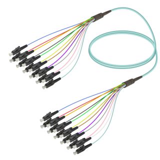 LC/UPC-LC/UPC|12 Fibers Fanout|Multi Mode G651.OM3|3.0/0.9mm