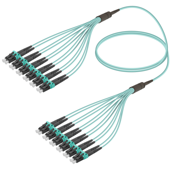 LC/UPC-LC/UPC|12 Fibers Fanout|Multi Mode G651.OM3|3.0/1.8mm