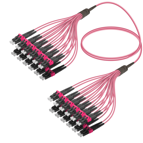 LC/UPC-LC/UPC|24 Fibers Fanout|Multi Mode G651.OM4|3.0/1.8mm