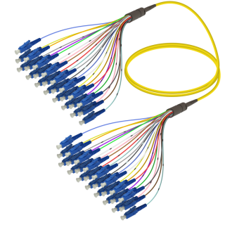 LC/UPC-LC/UPC|24 Fibers Fanout|Single Mode G657.A2|3.0/0.9mm