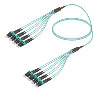 LC/UPC-LC/UPC|8 Fibers Fanout|Multi Mode G651.OM3|3.0/1.8mm