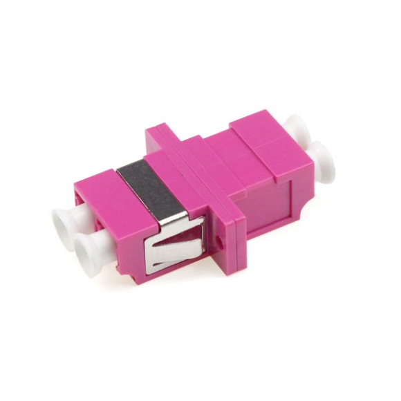LC/UPC To LC/UPC Adapter MM OM4 Duplex Fiber Optic coupler  LC/UPC To LC/UPC Adapter MM OM4 Duplex Fiber Optic coupler