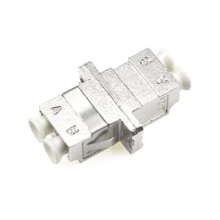 LC/UPC To LC/UPC Adapter SM Duplex Metal Fiber Optic Coupler