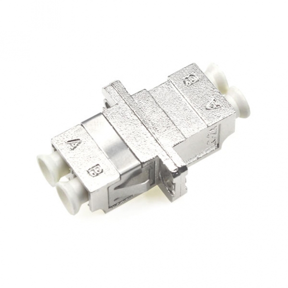 LC/UPC To LC/UPC Adapter SM Duplex Metal Fiber Optic Coupler