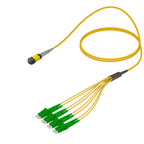 Male MTP Elite to LC/APC Fanout|Base-8|Single Mode G657.A2|3.0/1.8mm