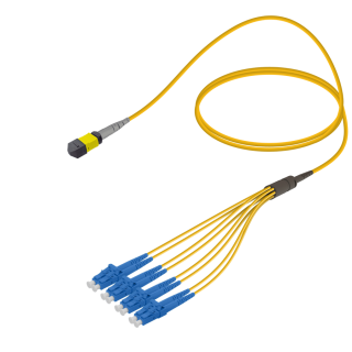 Male MTP Elite to LC/UPC Fanout|Base-8|Single Mode G657.A2|3.0/1.8mm