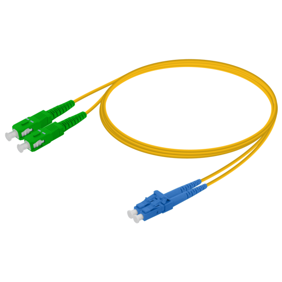 SC/APC-LC/UPC|Single Mode G657.A2 Duplex Patch Cord|2.0x4.1mm