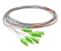 SC/APC Pigtail 6 Fiber SM Multi Color Fiber Pigtails 3 Meters