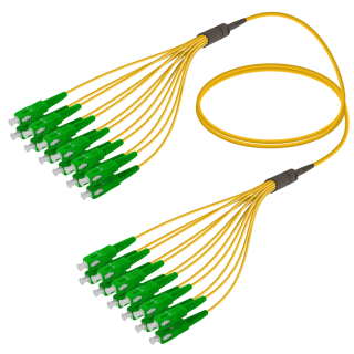 SC/APC-SC/APC|12 Fibers Fanout|Single Mode G657.A2|3.0/1.8mm