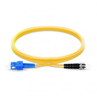 SC To ST UPC Duplex Single Mode OS2 9/125 Fiber Patch Cord