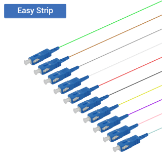 SC/UPC 12 Fiber Pigtail|Single Mode G657.A2|0.9mm