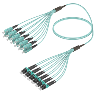 SC/UPC-LC/UPC|12 Fibers Fanout|Multi Mode G651.OM3|3.0/1.8mm
