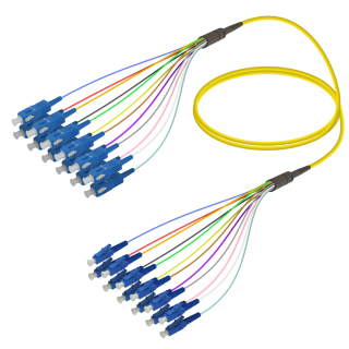 SC/UPC-LC/UPC|12 Fibers Fanout|Single Mode G657.A2|3.0/0.9mm
