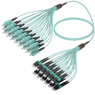 SC/UPC-LC/UPC|24 Fibers Fanout|Multi Mode G651.OM3|3.0/1.8mm