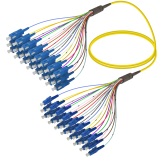 SC/UPC-LC/UPC|24 Fibers Fanout|Single Mode G657.A2|3.0/0.9mm