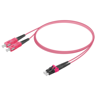SC/UPC-LC/UPC|Multi Mode G651.OM4 Duplex Patch Cord|2.0x4.1mm