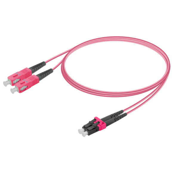 SC/UPC-LC/UPC|Multi Mode G651.OM4 Duplex Patch Cord|2.0x4.1mm